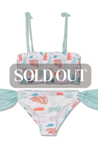 Scribble Girl Bikini - Natural / Scribble - Two Piece Swim
