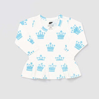 Long Sleeve Peplum Top - Prints Charming