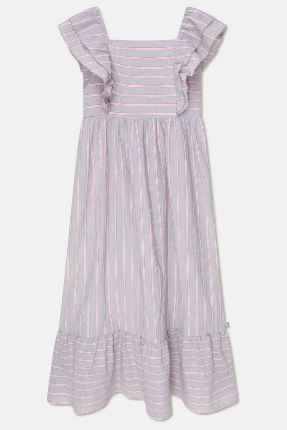 Cozmo Seersucker Stripe Woman Dress
