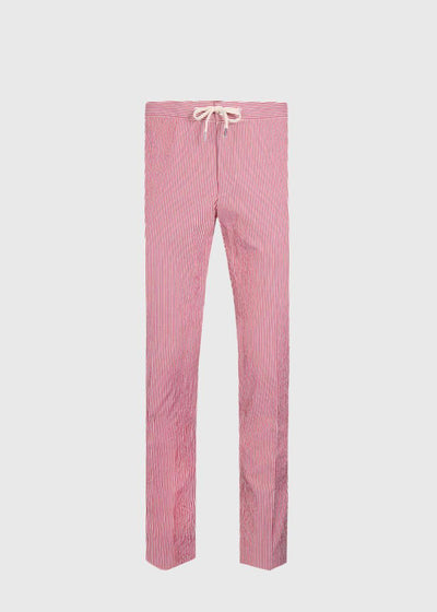 Seersucker Trouser - Red - Pants