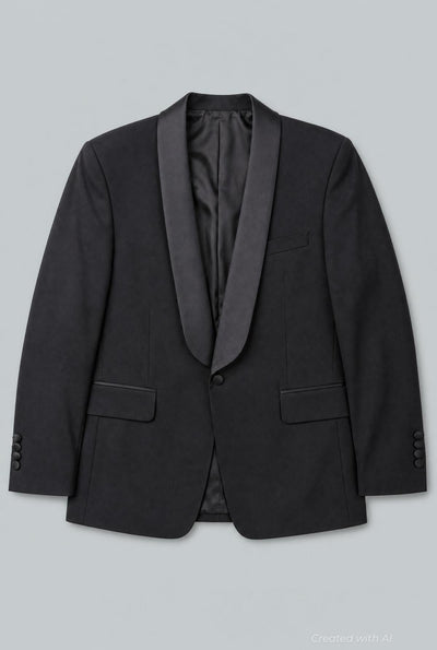 Shawl Collar Tux Jacket - Black - 12 / US 8 / L - Jacket