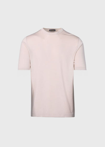 Silk Short Sleeve T-Shirt - Tan - T-shirt