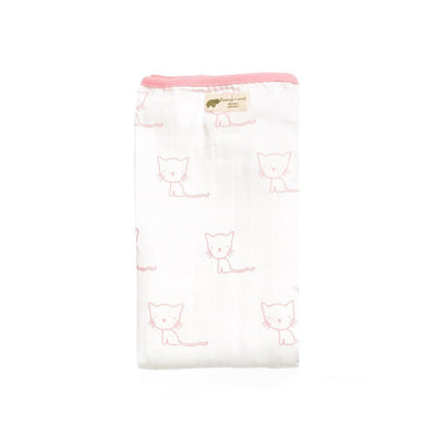 Single Layer Luxury Muslin Swaddle -Purrfectly Kitten - Purrfectly Kitten - One Size - Blanket