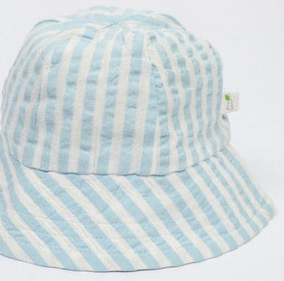 Sky Stripes Sun Hat - Sky Blue - Bucket Hat