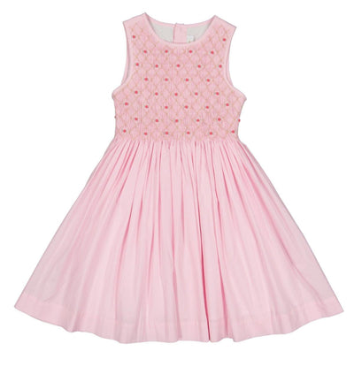 Sleeveless Smocked Dress - Rose Pink Stripe - 2T - Dresses