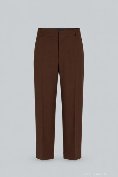 Slim Leg Pants - Brown Over - 36 / US / XXS - Trouser