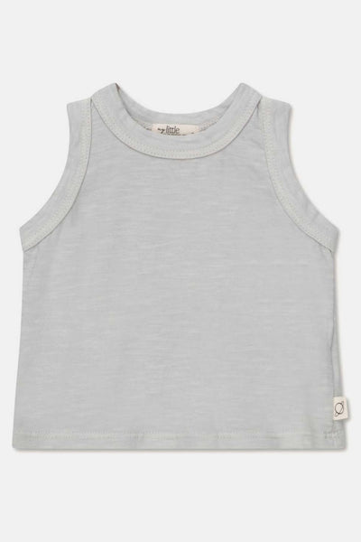 Slub baby tank t-shirt - Soft grey - 6M - Tank Top