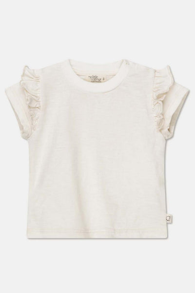 Slub ruffle baby t-shirt - Ivory - Shirt