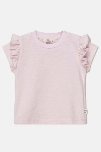 Slub ruffle baby t-shirt - Pink - 6M - Shirt