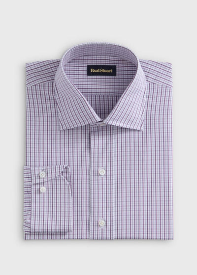 Small Check Dress Shirt - Lavender - Collared Shirt