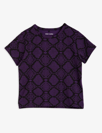 Snakeskin Ss Tee - Purple - T-shirt