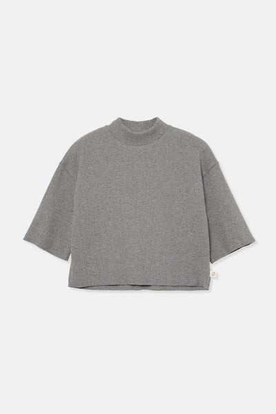 Soft rib sweater - Grey - Turtleneck