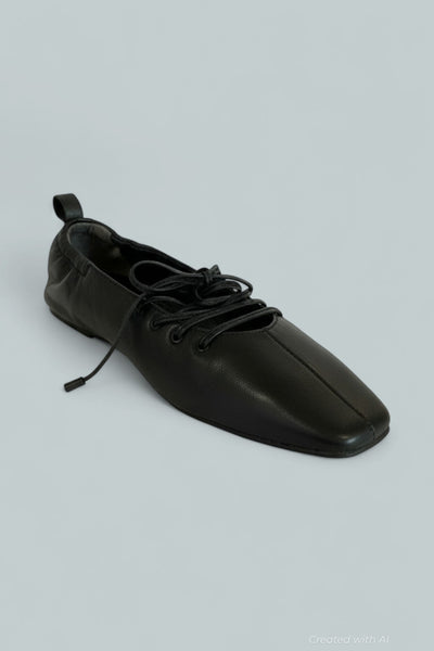 Sophia Leather Ballet Flat - Black - 8.5 - Flats