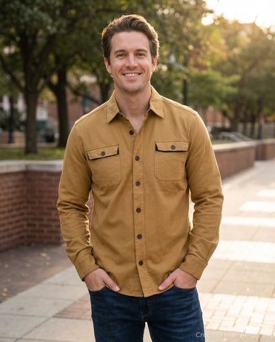 Sprague Organic Overshirt - Bistre - Overshirt