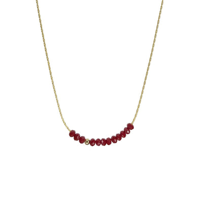 Sprinkle of Passion ~ Red - 18K Gold - One Size - Necklace