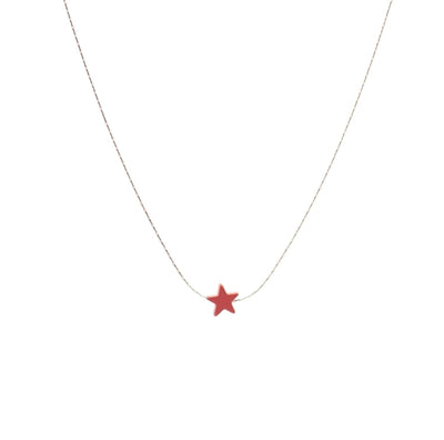 Stella ~ Salty Pendants Red - 925 Sterling Silver - One Size - Necklace