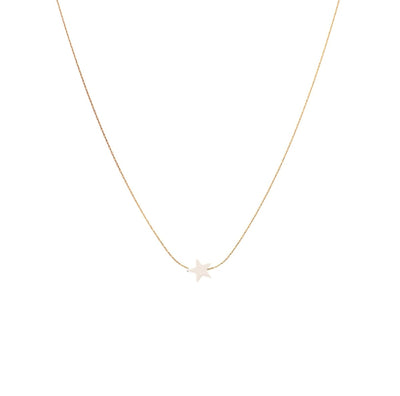 Stella ~ Salty Pendants White - 18k Gold - One Size - Necklace