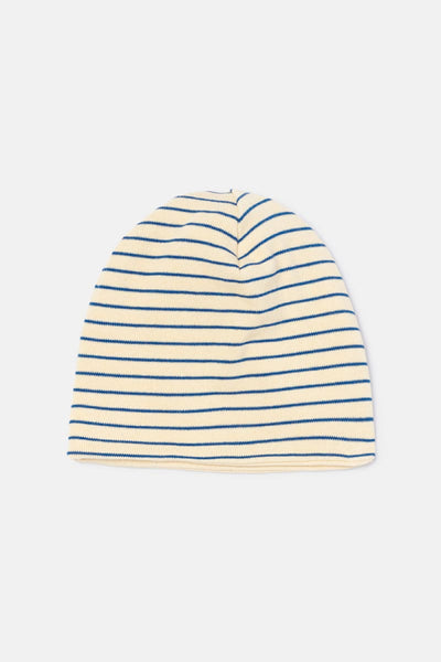 Striped Beanie - Blue-Stone - M (5-8yr) - Beanie