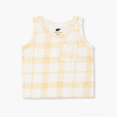 Sunshine Tank Top - Yellow Gingham - Tank Top