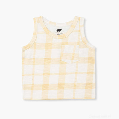Sunshine Tank Top - Yellow Gingham - Tank Top