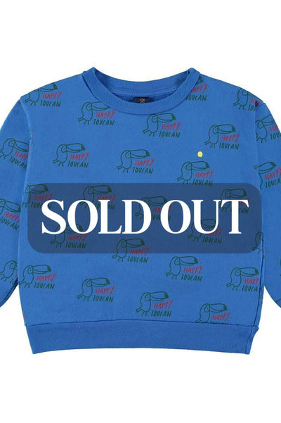 Sweatshirt Allover Toucan - Sea Blue - Sweatshirt