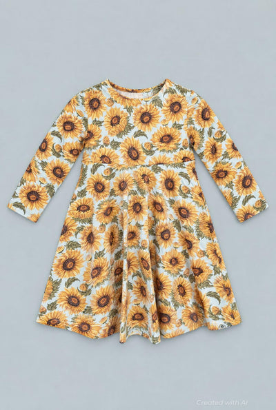 Swirly Girl Dress - Sammy’s Sunflower - Dresses