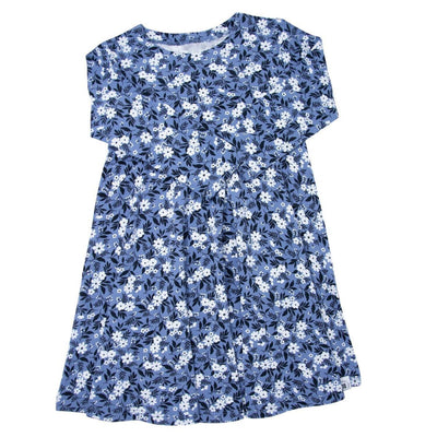 Swirly Girl Dress - Vintage Floral Blue - Dresses