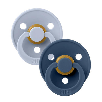 Bibs Pacifier 2 Pack - Dusty Blue/Steel Blue