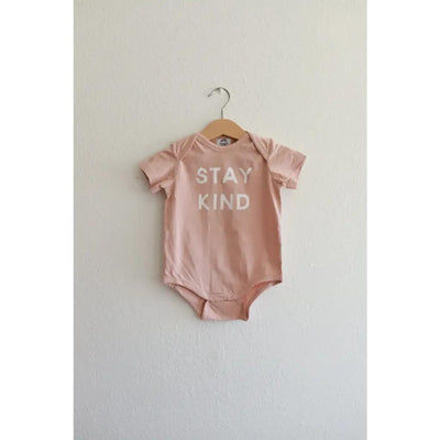 Stay Kind Organic Baby Bodysuit - Rose Dust - Bodysuit