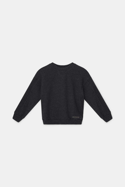 Organic knit sweater - Dark grey - Crewneck Sweatshirt
