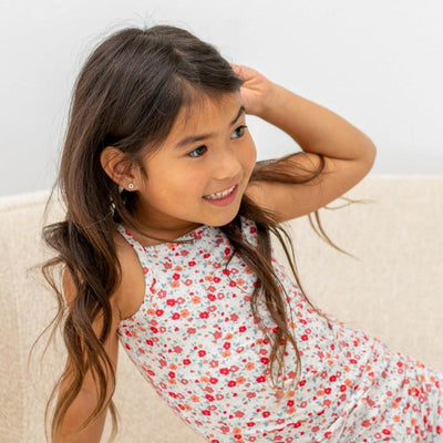 Tank Pajama - Crimson Floral - Shirt
