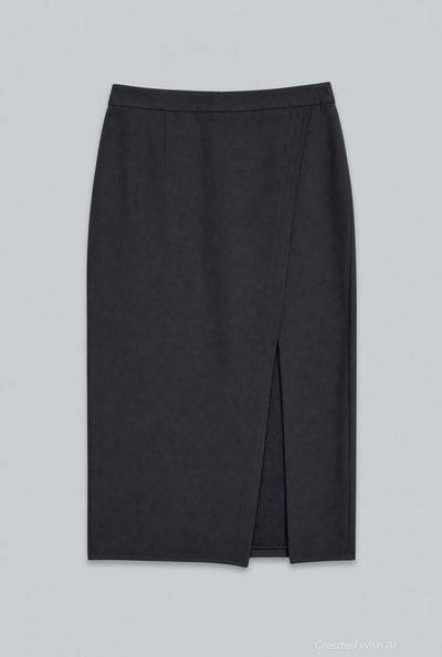 Tapered Midi Skirt - Black - US / XXS - Skirt
