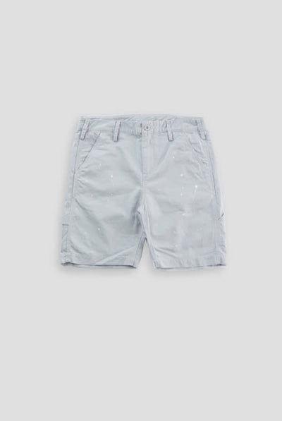 Painter Shorts With Paint Splatter - Cloud