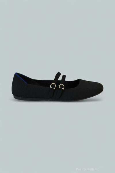 The Double Buckle Mary Jane - Black - 11 - Mary Jane
