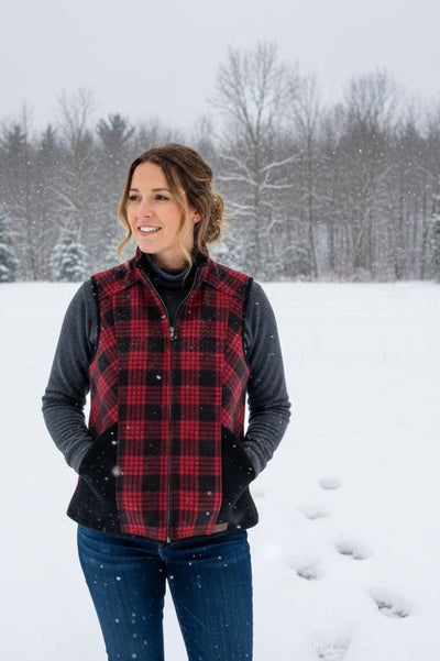 The Ida Outfitter Vest - Black/red Tartan - FINAL SALE - Vest