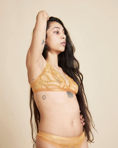 The Silver Lining Thong - Mustard - FINAL SALE - Underwear