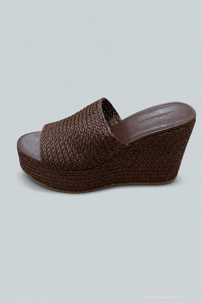 The White Lotus X Aqua Women’s Platform Sandals - Dark Brown - Sandal