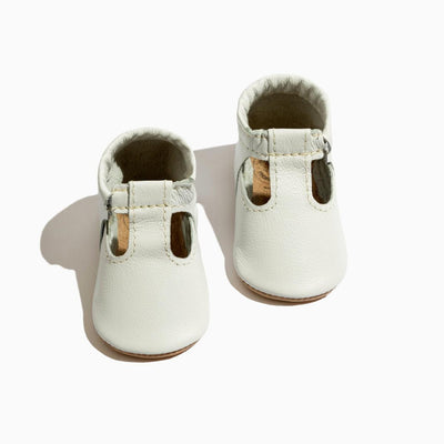 Toasted Bright White T-Bar Baby Shoe - ’Flats - Baby Kids Adult All’