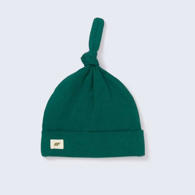Top Knot Cap - Green - 0-6m - Knot Hat