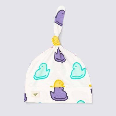 Top Knot Cap - Marshmallow Treats - 0-6m - Knot Hat