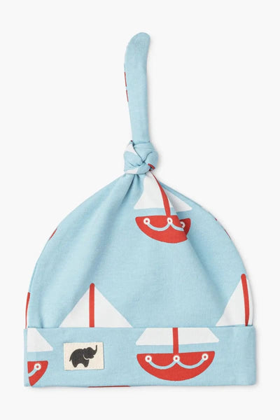Top Knot Cap - Summer Sail - 0-6m - Knot Hat