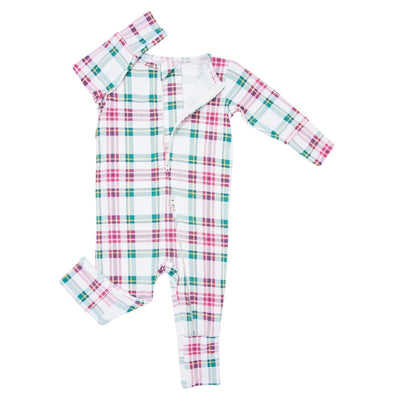 Convertible Romper - White Tartan