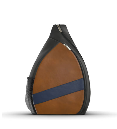 Ricochet Pickleball Sling Bag - Black/Chestnut