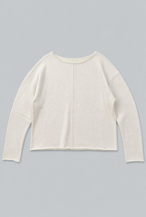 Raw Edge Sweatshirt - Ivory