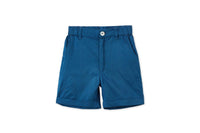 Baby Organic Cotton Woven Bermuda Shorts - Navy Blue