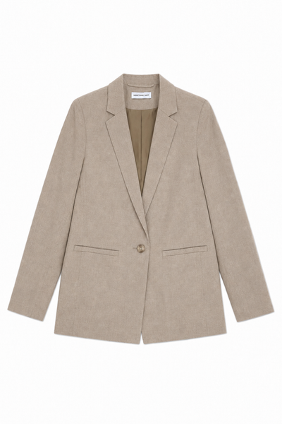 Oversized Classic Blazer - Ecru