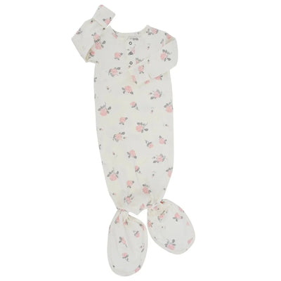 Knotted Gown - Roses White