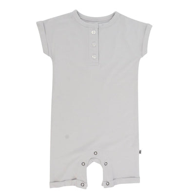 Button Romper - Glacial Grey - Romper