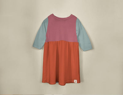 Two-Tone Organic Cotton Jersey Dress - Soho - Dresses