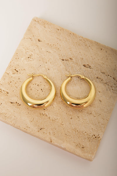 Ultimate Gold Hoop Earrings - Gold - One Size - Earrings